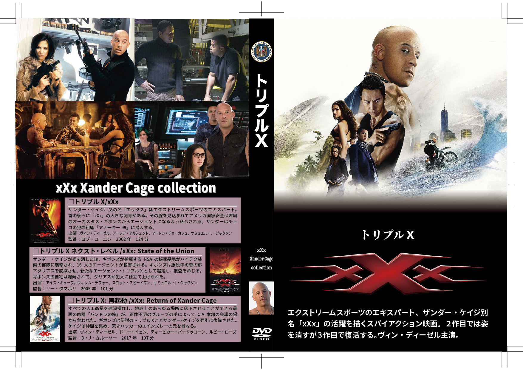 トリプルX】ヴィン・ディーゼルが成功して再起動したシリーズ/DVDジャケット: 映画DVDブルーレイを52倍楽しむ方法